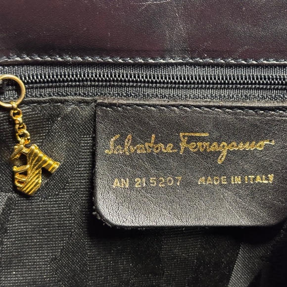 Salvatore Ferragamo Flap Lock Studded Leather Backpack - Picture 7 of 7